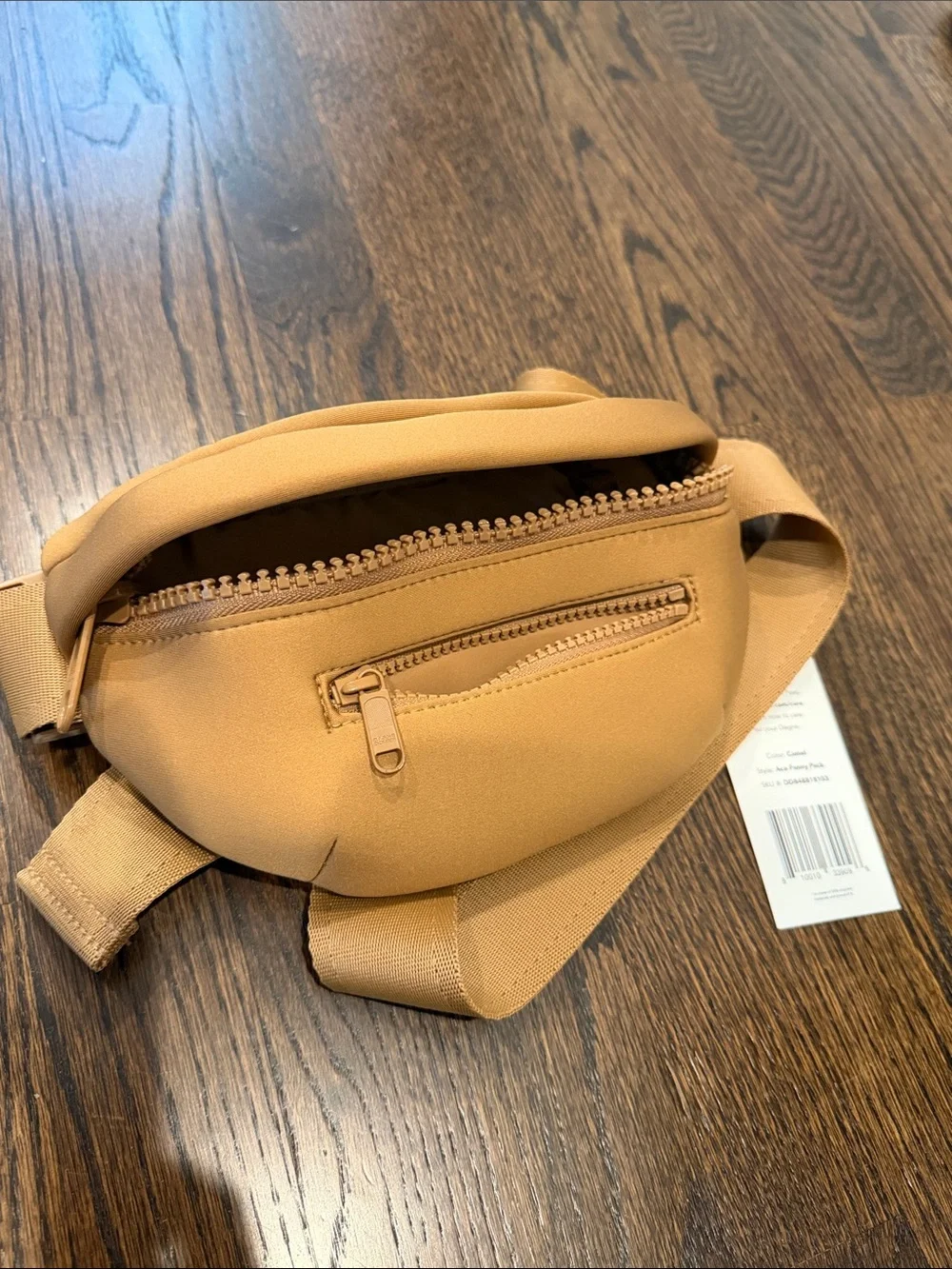 Dagne Dover ace Fanny Neoprene Belt Bag in camel